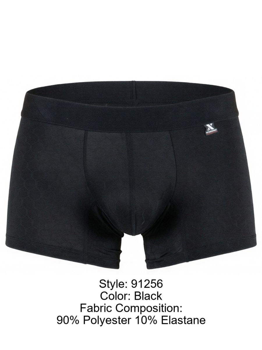 Xtremen 91256 Mens Soft & Comfortable Microfiber Boxer Briefs Black