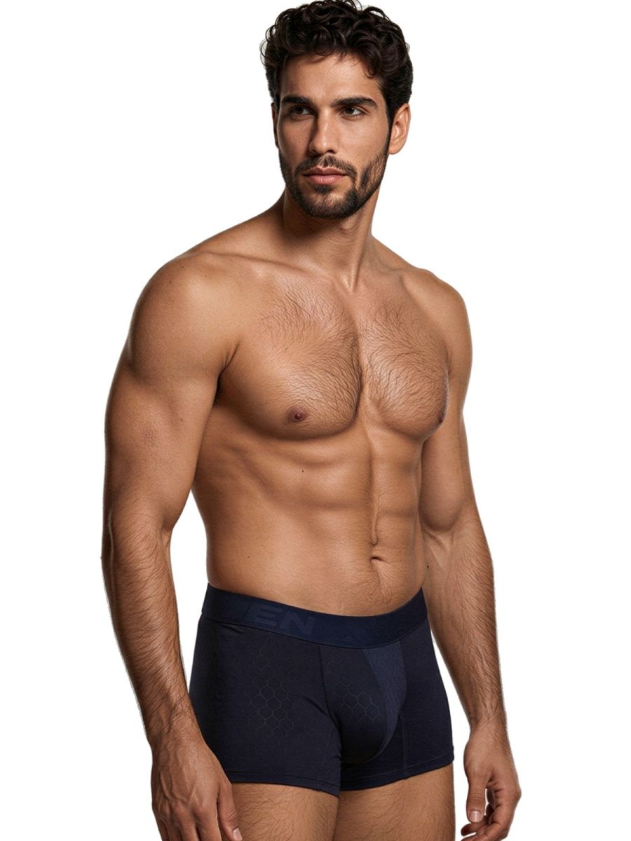 Xtremen 91256 Mens Soft & Comfortable Microfiber Boxer Briefs Dark Blue