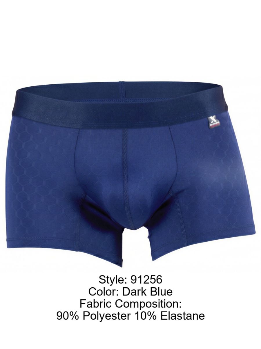 Xtremen 91256 Mens Soft & Comfortable Microfiber Boxer Briefs Dark Blue