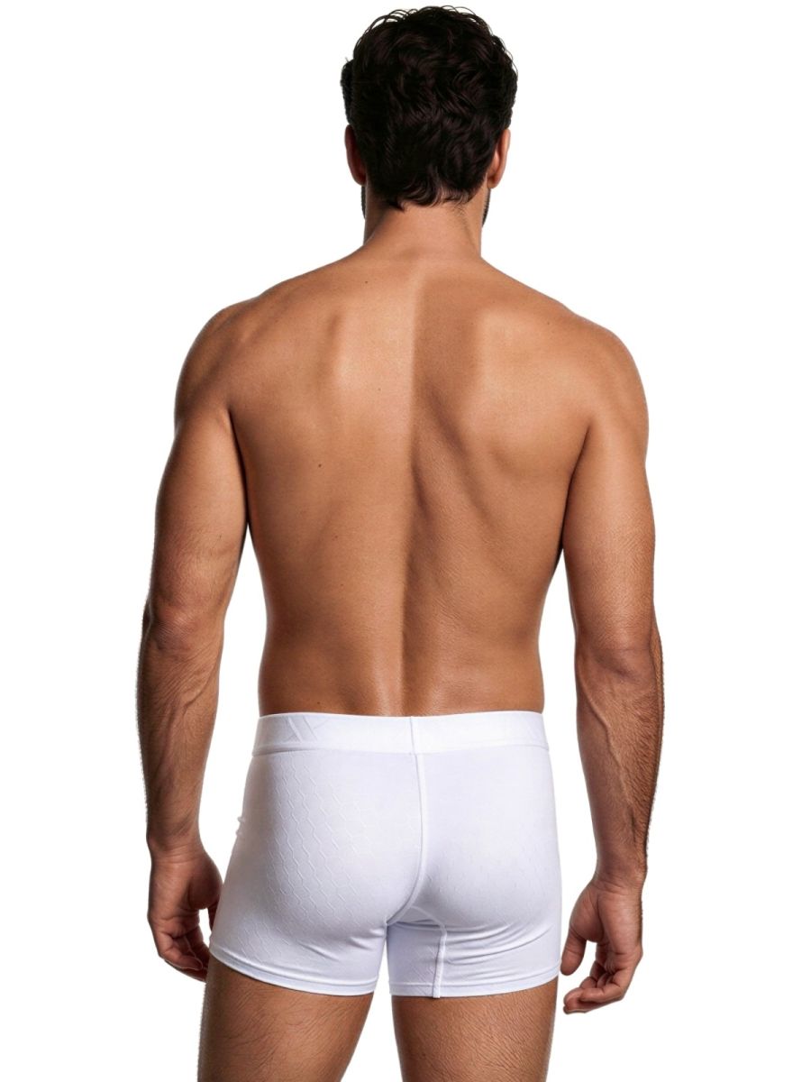 Xtremen 91256 Mens Soft & Comfortable Microfiber Boxer Briefs White