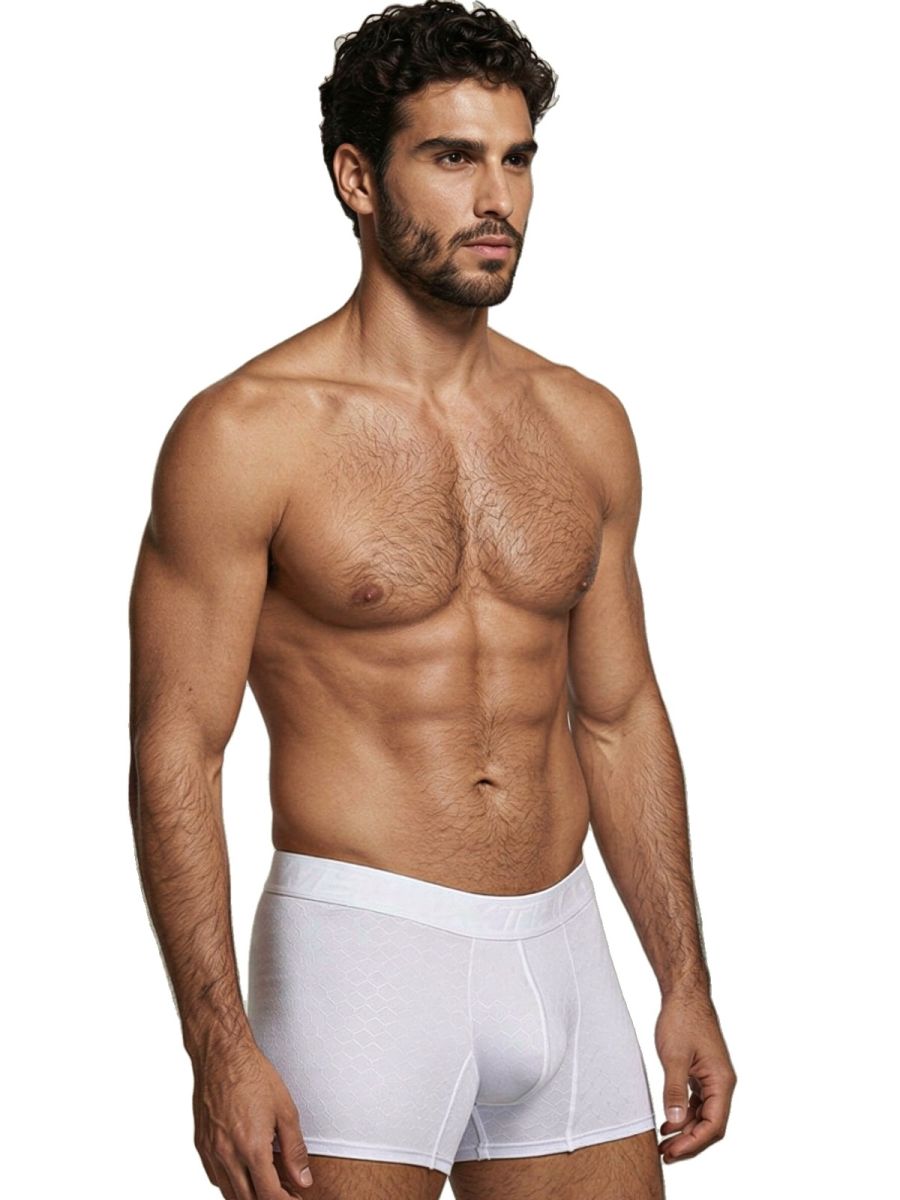 Xtremen 91256 Mens Soft & Comfortable Microfiber Boxer Briefs White