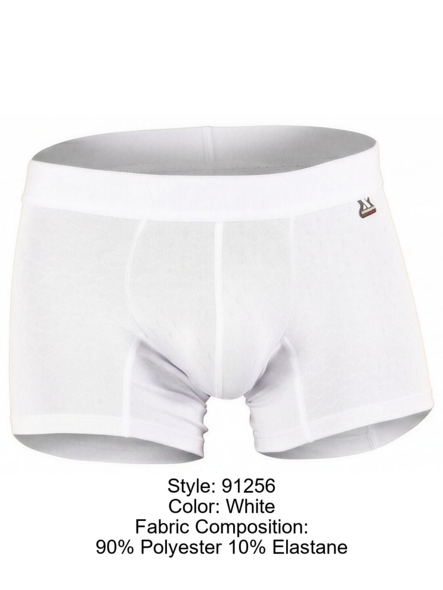 Xtremen 91256 Mens Soft & Comfortable Microfiber Boxer Briefs White