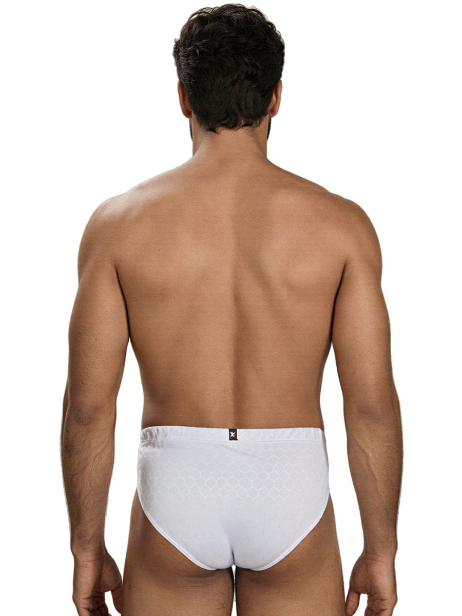 Xtremen 91258 Mens Soft & Comfortable Microfiber Briefs White