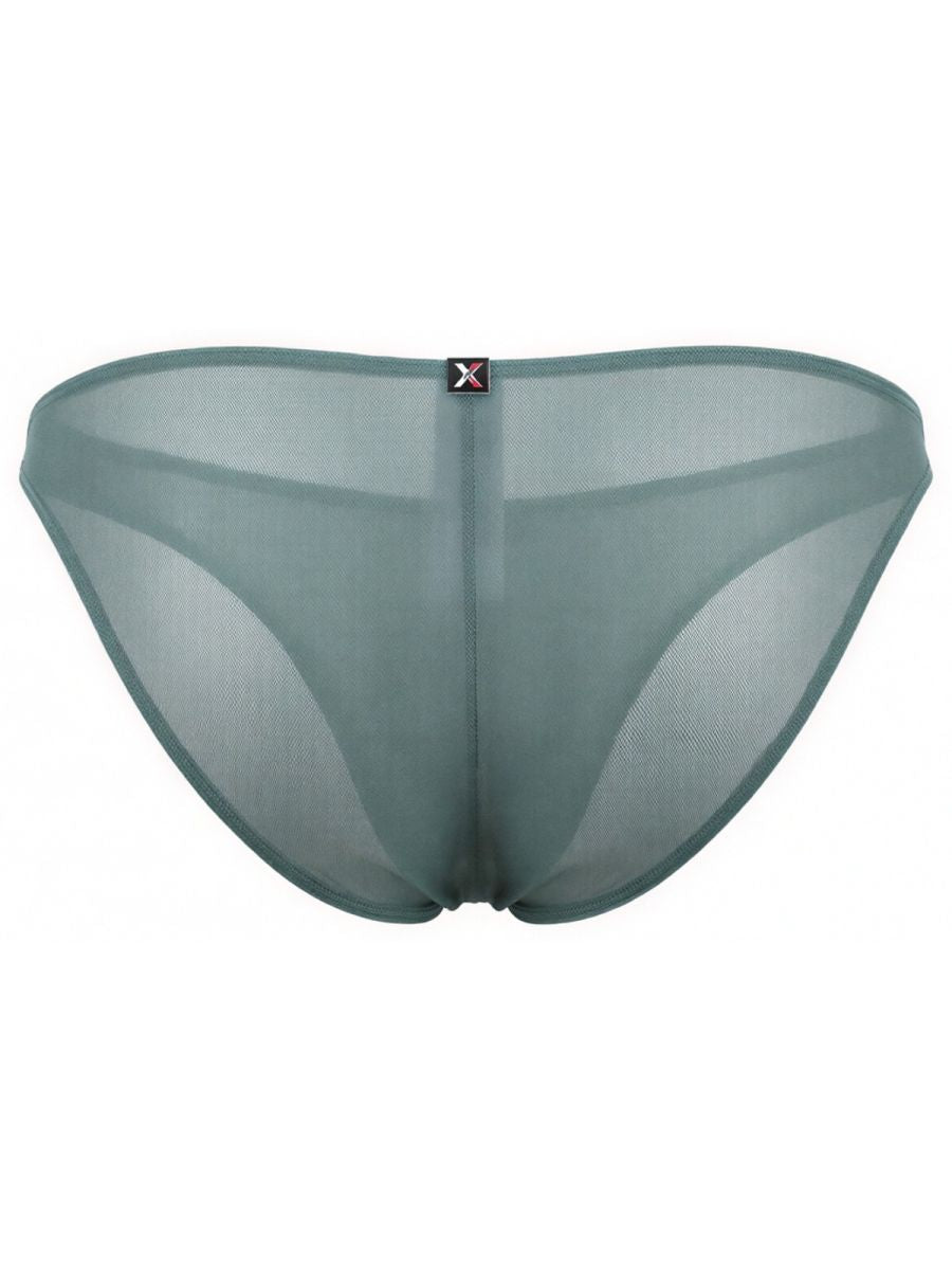 Xtremen 91264 Mens Microfiber See-through Mesh Bikini Brief Green