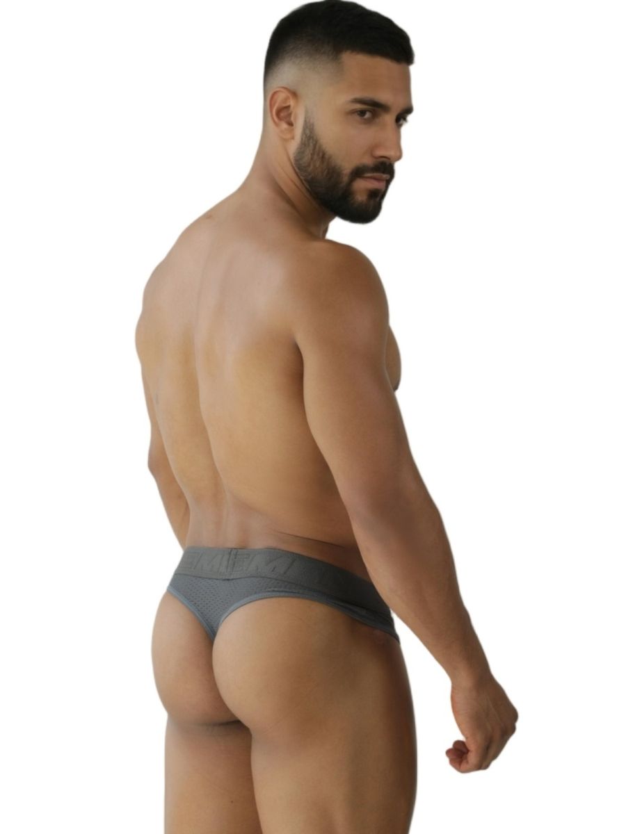 Xtremen 91268 Elite Mens Athletic Micro-Perforated Performance Thongs Gray