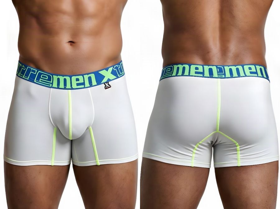 Xtremen 91271 Mens Microfiber Ultimatee Comfort & Athletic Style Boxer Briefs White
