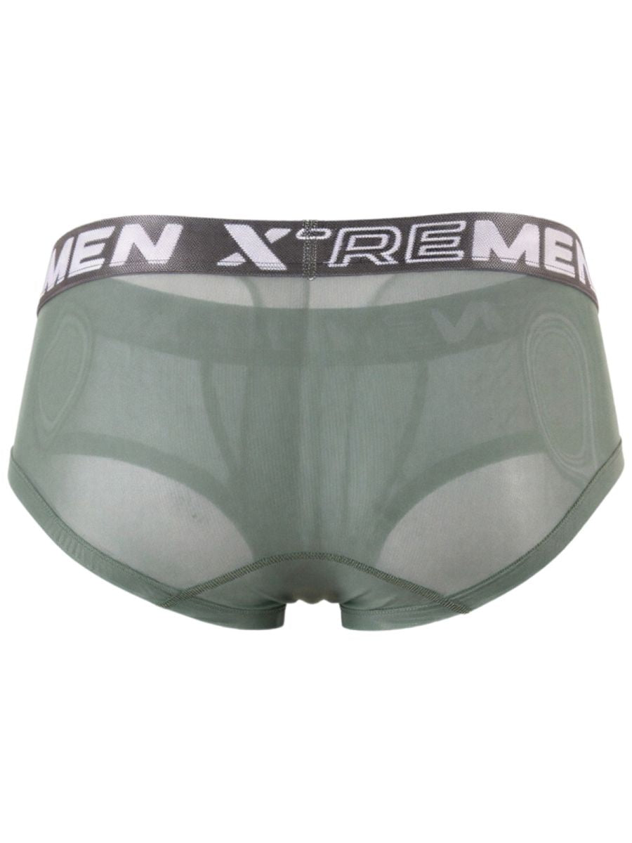 Xtremen 91279 Mens Microfiber Sheer Stretch Mesh Briefs Green