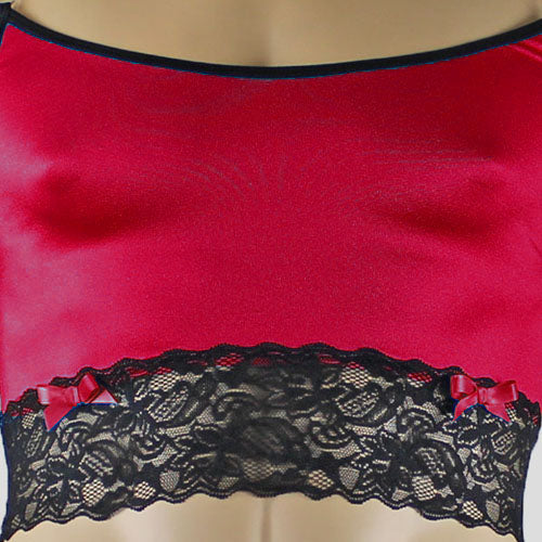 Mens Joanne Sexy Lingerie Babydoll with G string - Sizes up to 3XL (light pink & white plus other colours)