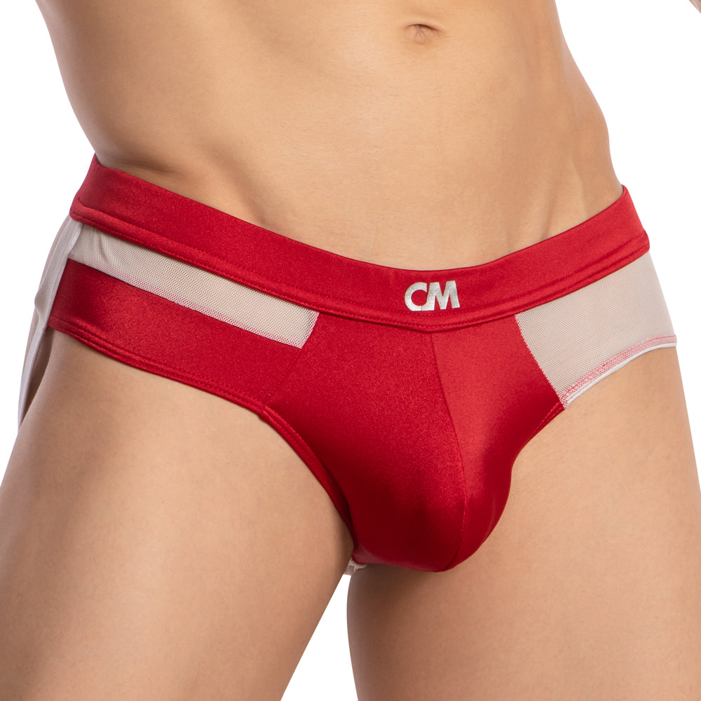 Cover Male CME030 Backless Beauty Sheer Panel Jockstrap Red