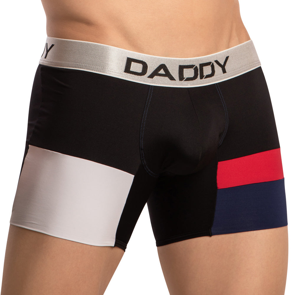 Daddy DDG018 Full Length Comfy Boxer Trunk Mens Underwear Black Plus Sizes