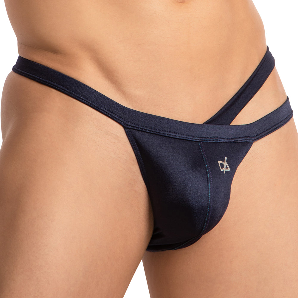 Daniel Alexander DAI095 Dual Asymetrical Strapped Bikini for Men Navy