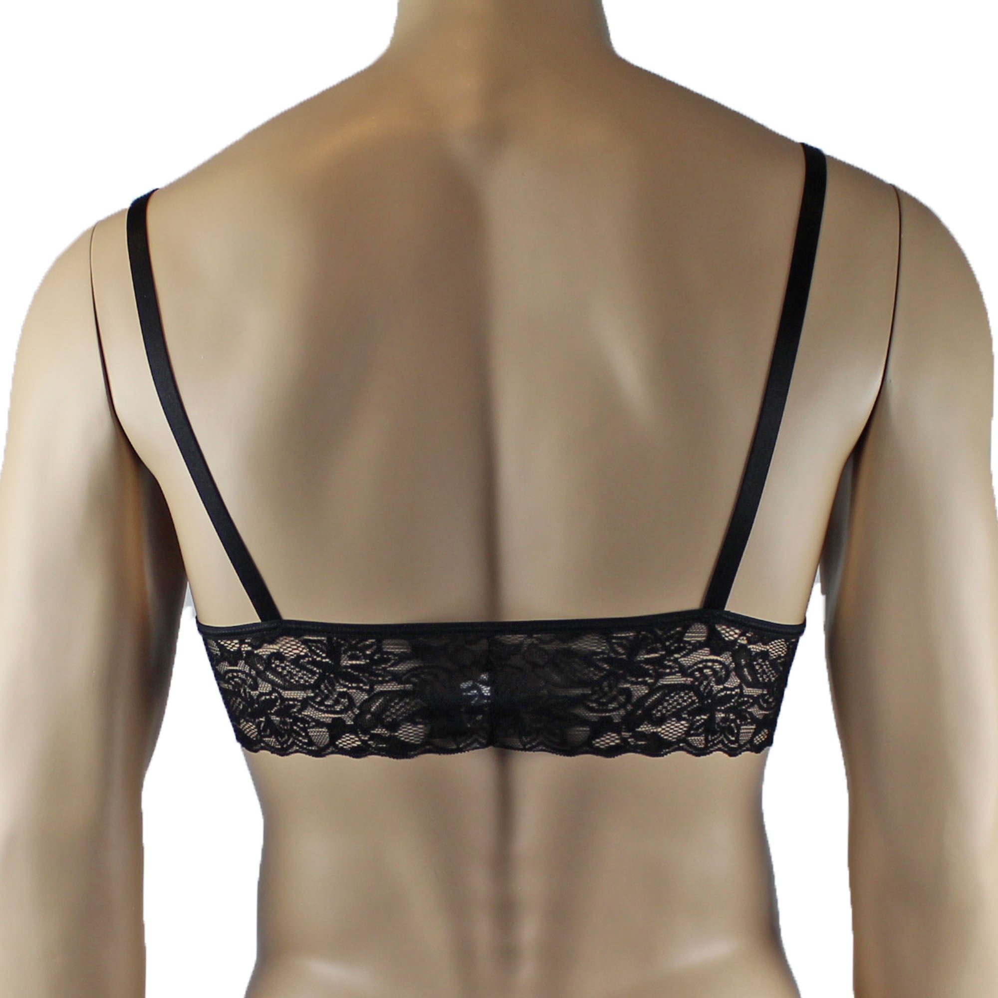 Mens Joanne Lace Bra Top Lingerie for Men (purple and black lace plus other colours)