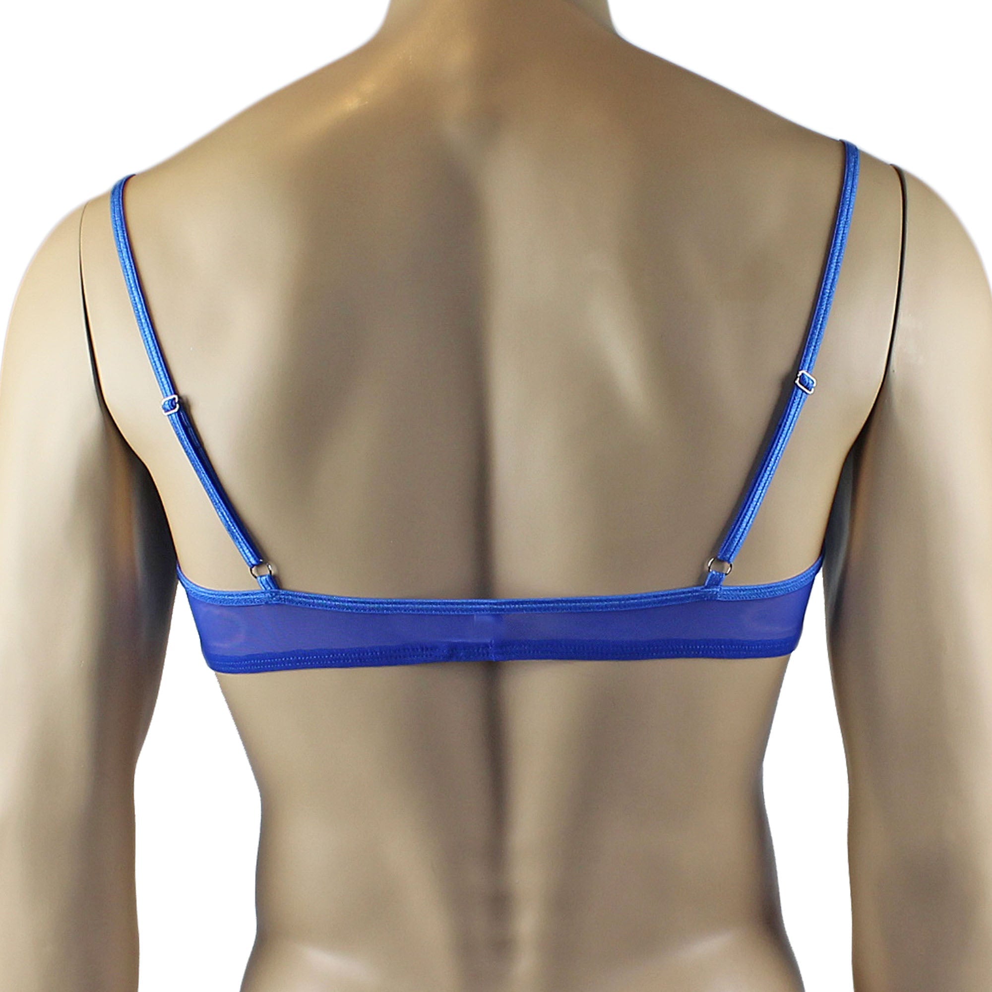 Mens Kristy Lace & Mesh Bra Top BR02L and Bikini Brief Blue