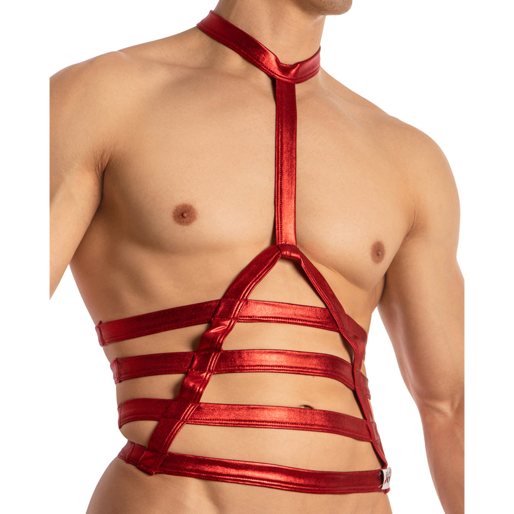 Miami Jock MJV037 Halter Neck Harness Accessories for Men Red