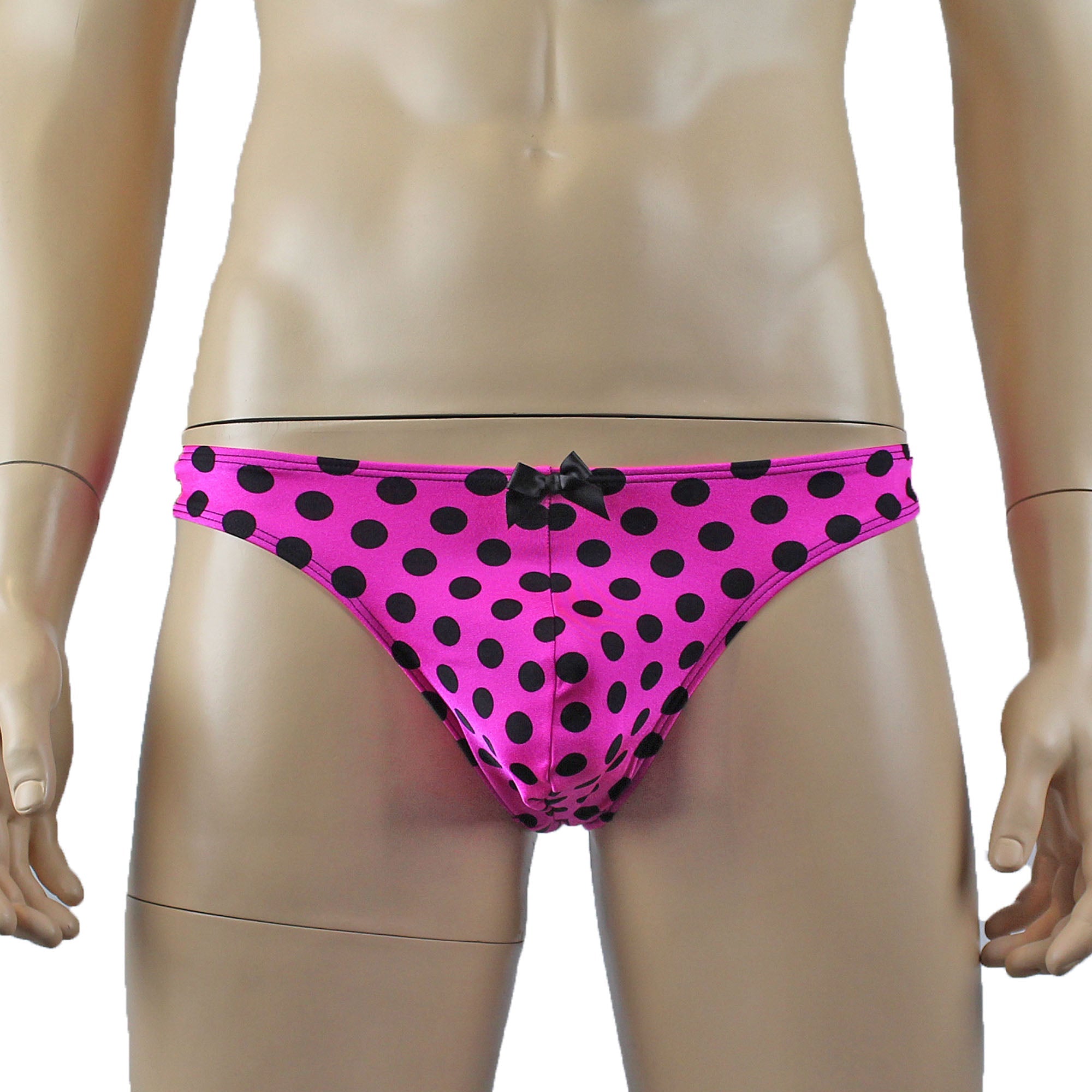 Mens Polka Dot Crop Top Bra & G string Thong