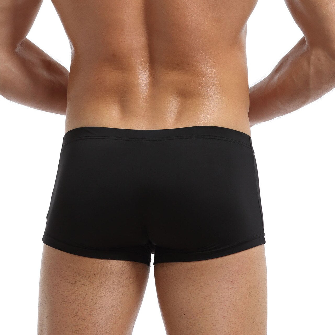 Mens Polymide Comfortable & Light Boxer Briefs Black
