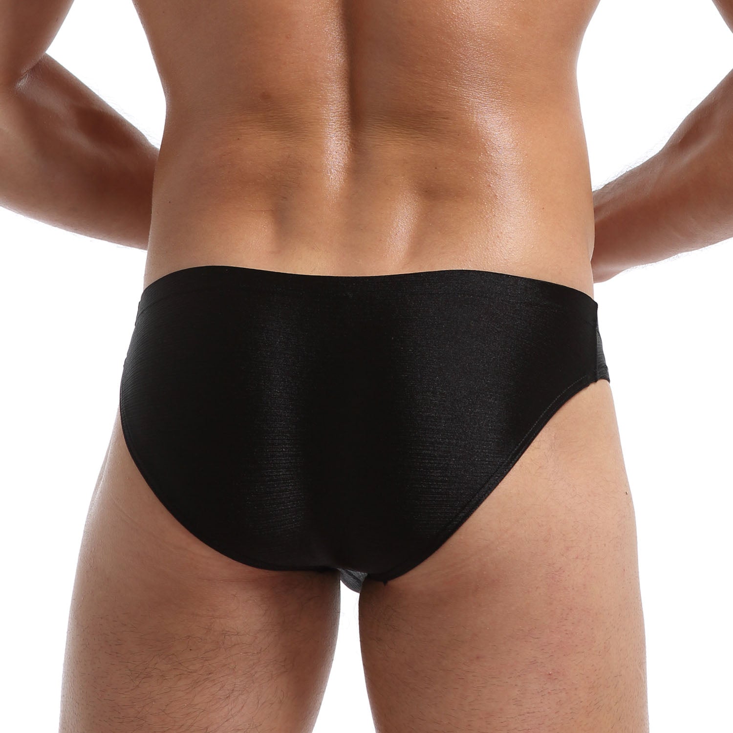SALE - Mens Soft and Silky Comfortable Poly Bikini Brief Black