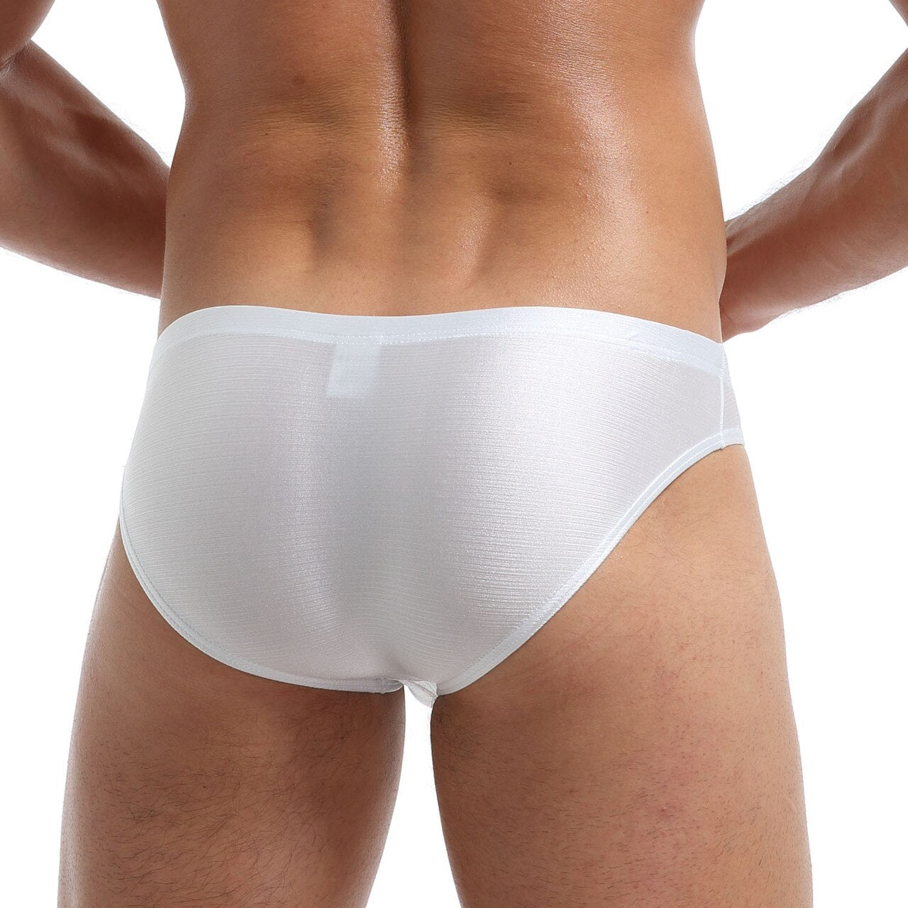 SALE - Mens Soft and Silky Comfortable Poly Bikini Brief White
