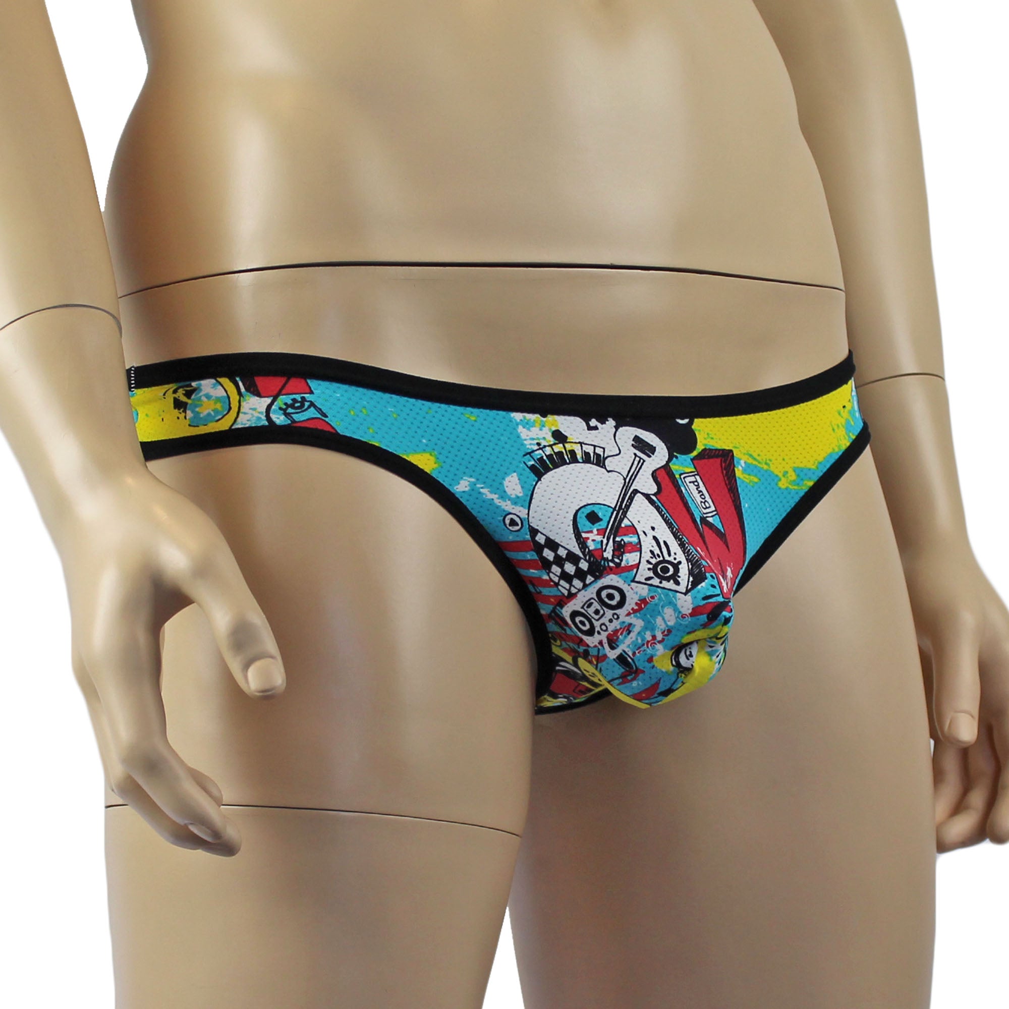 SALE - Mens Sexy Silky Poly Music Cartoon G string Thong
