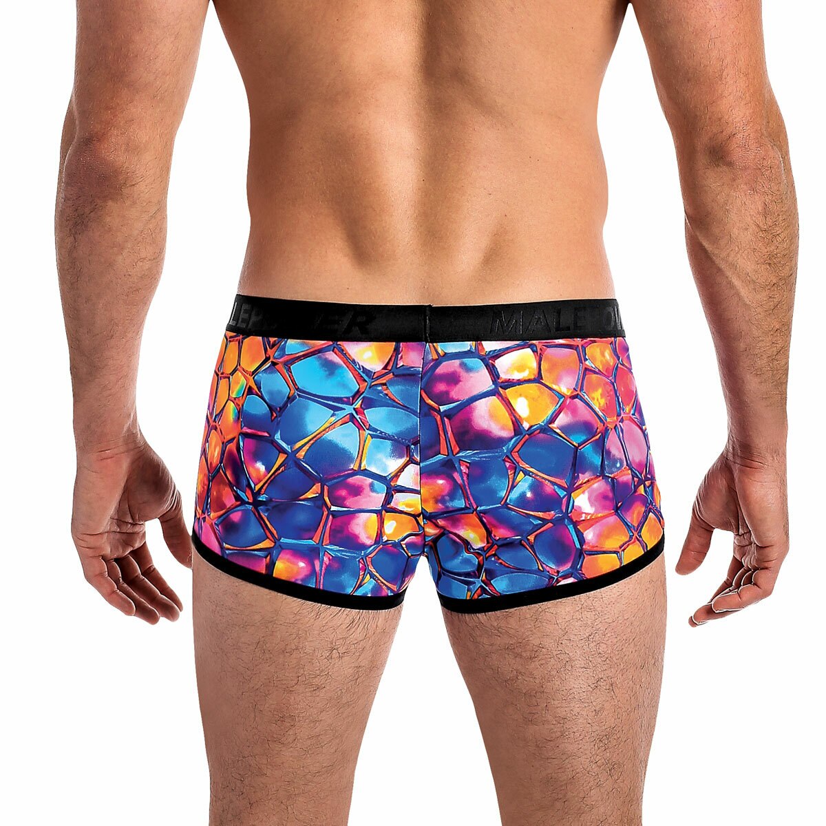 Male Power Bright Multicolored Cross Over Shorts