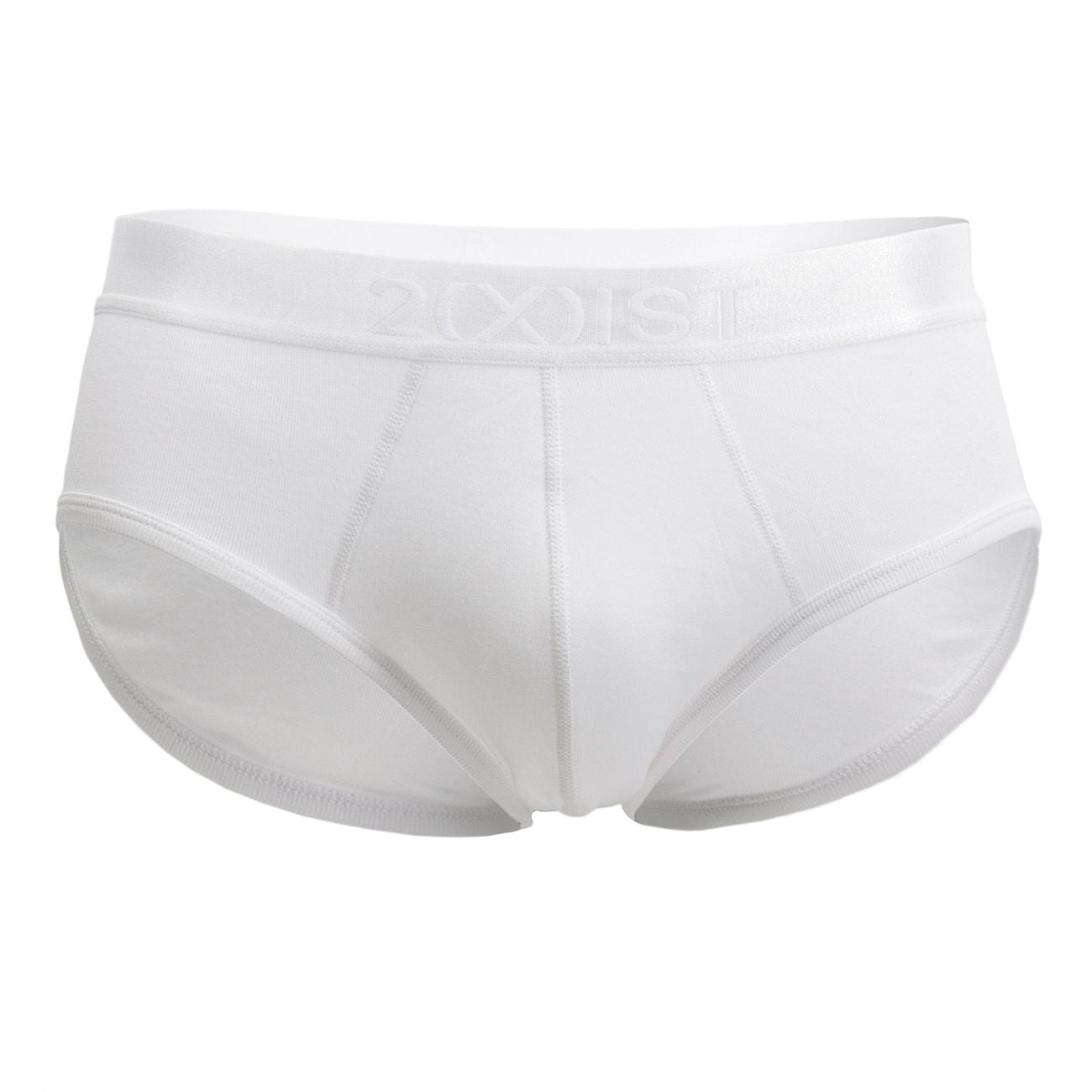 2(X)IST 3104100301 Pima Cotton Contour Pouch Briefs White