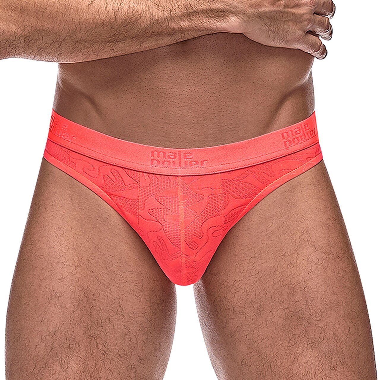 Male Power Impressions Moonshine Jockstrap Bottomless Briefs Coral