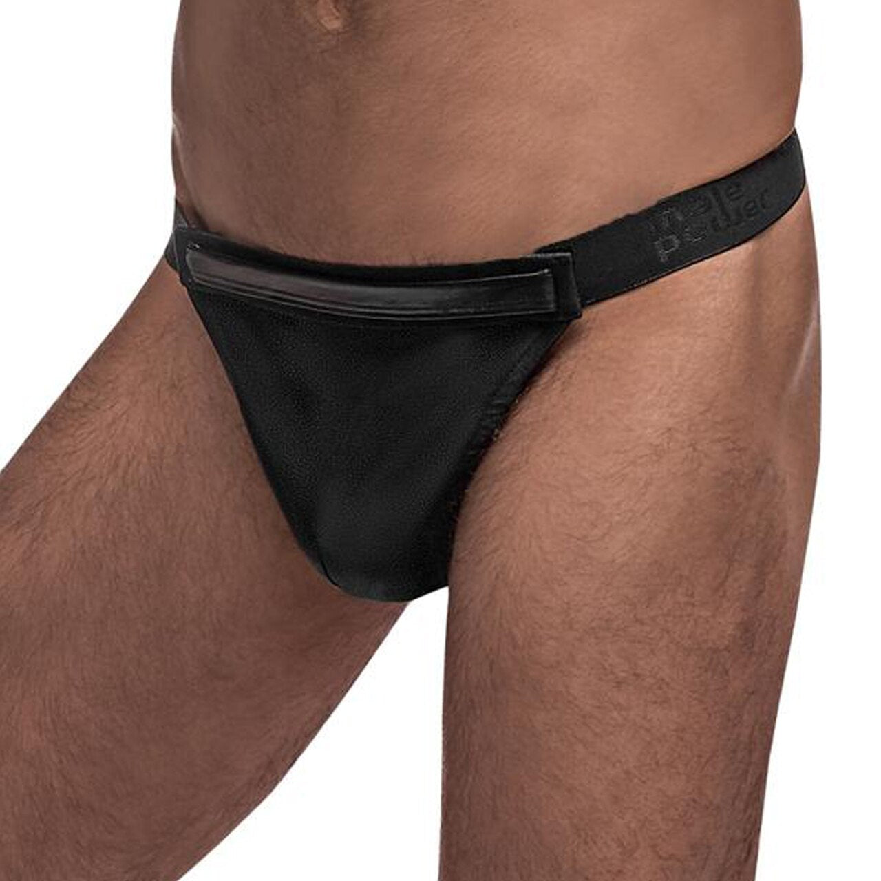 Mens Grip and Rip Off Thong Black