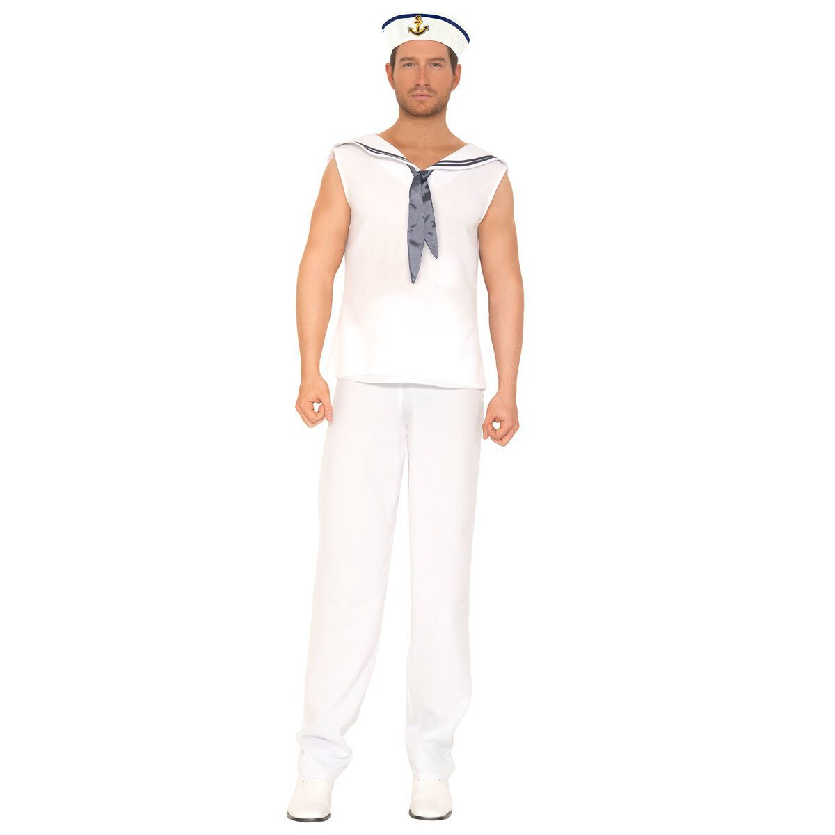 Mens Navy Sailor Costume White
