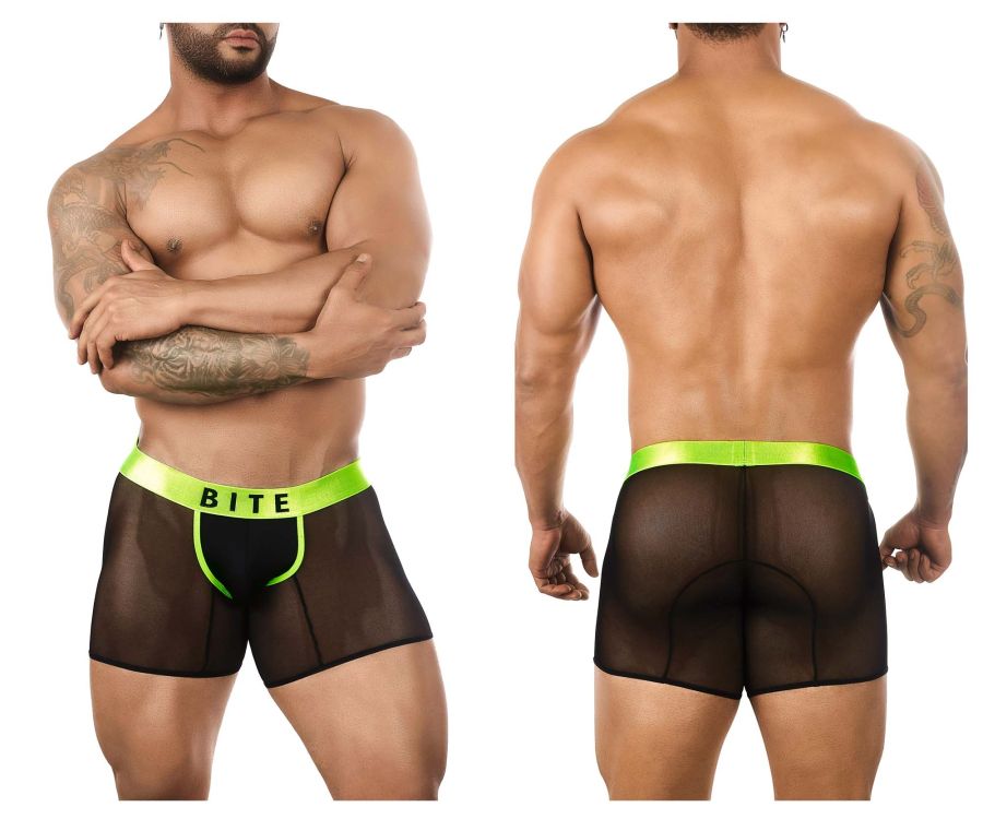 BiteWear BW2023103  Luminous Lime Trunks Black Green