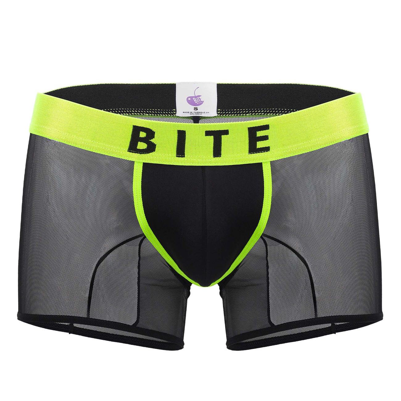 BiteWear BW2023103  Luminous Lime Trunks Black Green