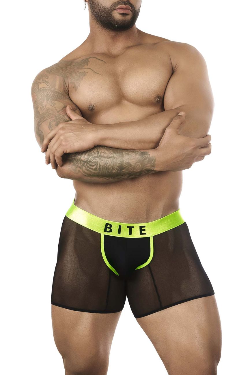 BiteWear BW2023103  Luminous Lime Trunks Black Green