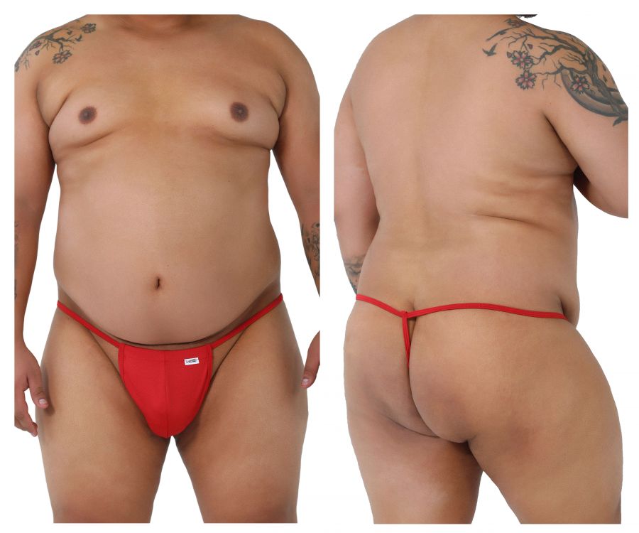 CandyMan 9586X Basic Thong Red Plus Sizes