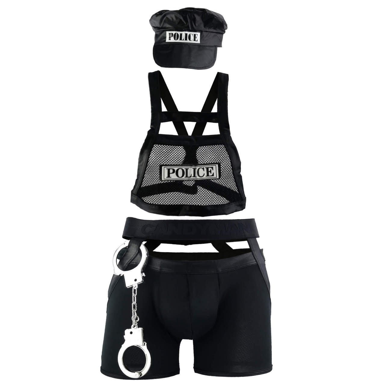 CandyMan 99152 Police Outfit Black