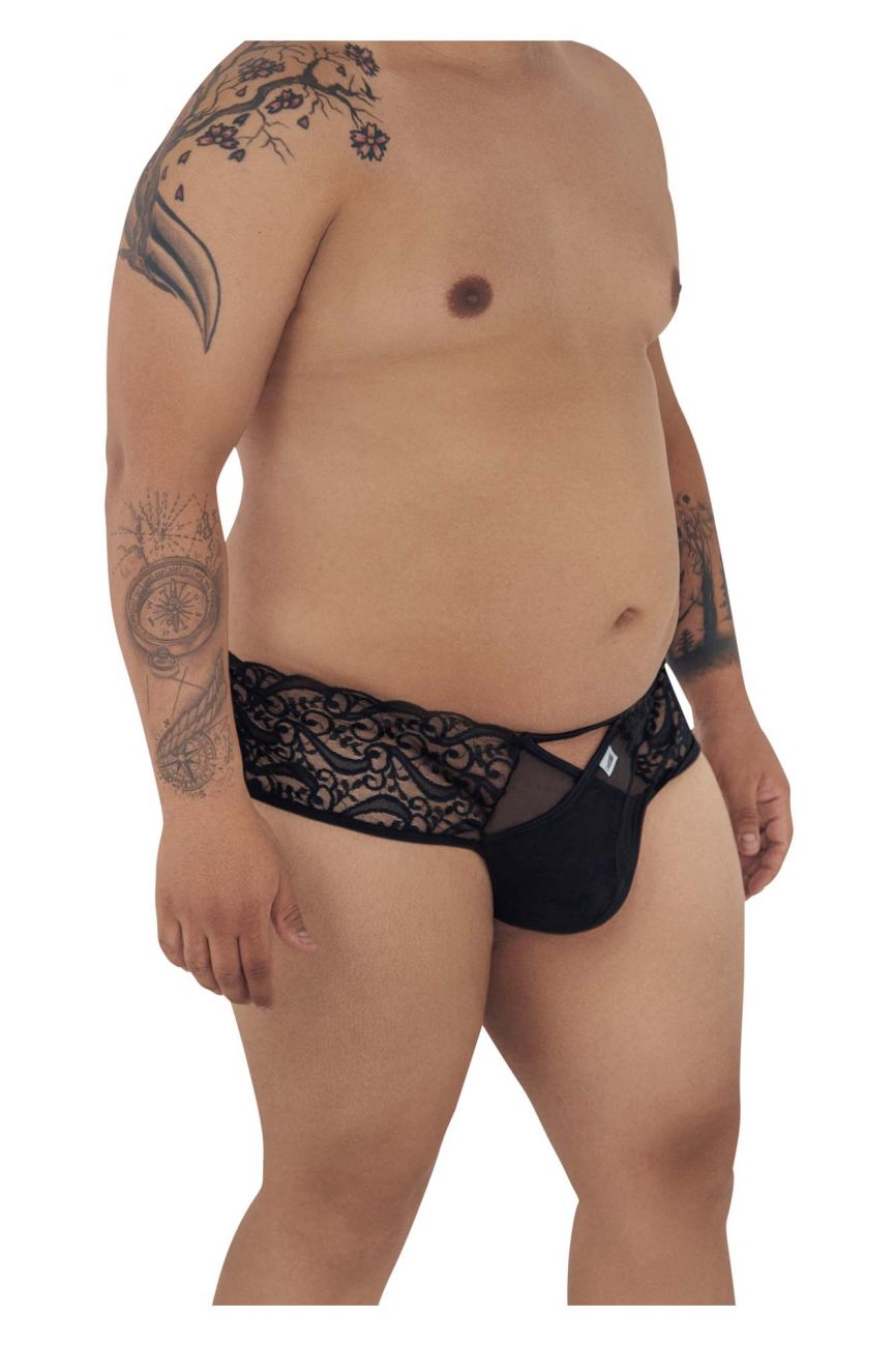 SALE - CandyMan 99232X Sexy Lace Jockstrap Black Plus Sizes