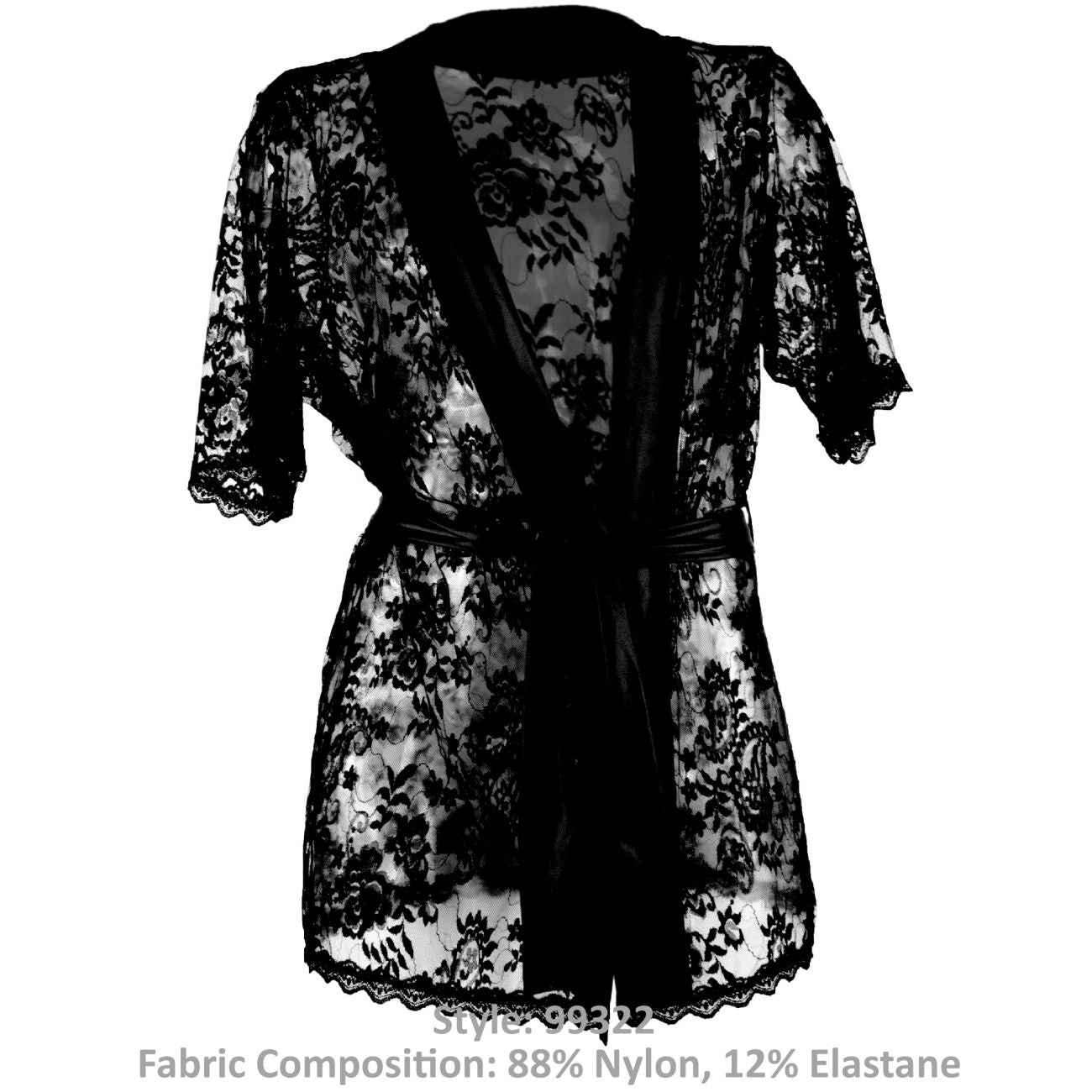 CandyMan 99322 Lace Kimono with Thong