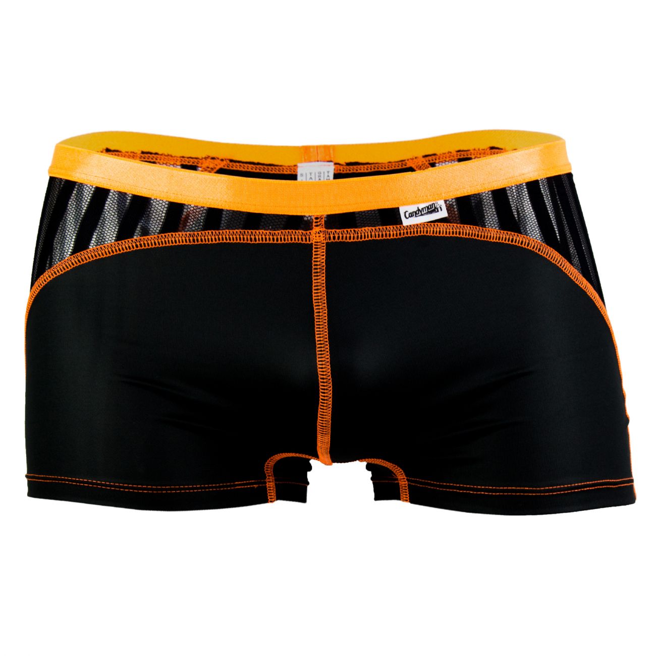 CandyMan 99329 Boxer Briefs Black and Orange