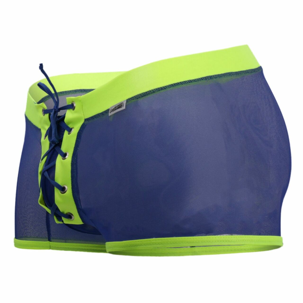 SALE - Mens Sheer Lace Up Front Boxer Briefs Blue and Green