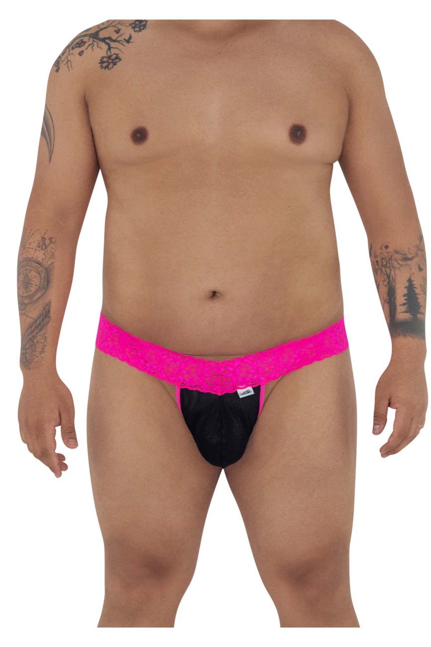 CandyMan 99370X Alluring Thongs Hot Pink Plus Sizes