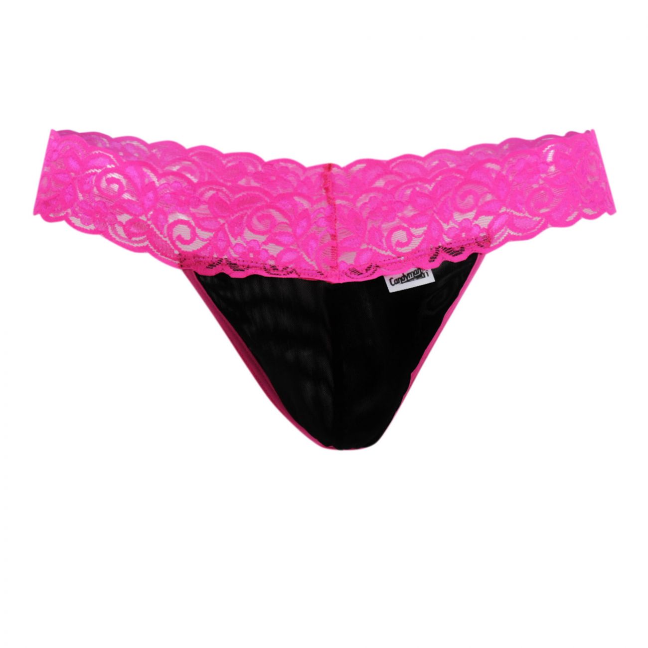 CandyMan 99370 Thongs Pink and Black