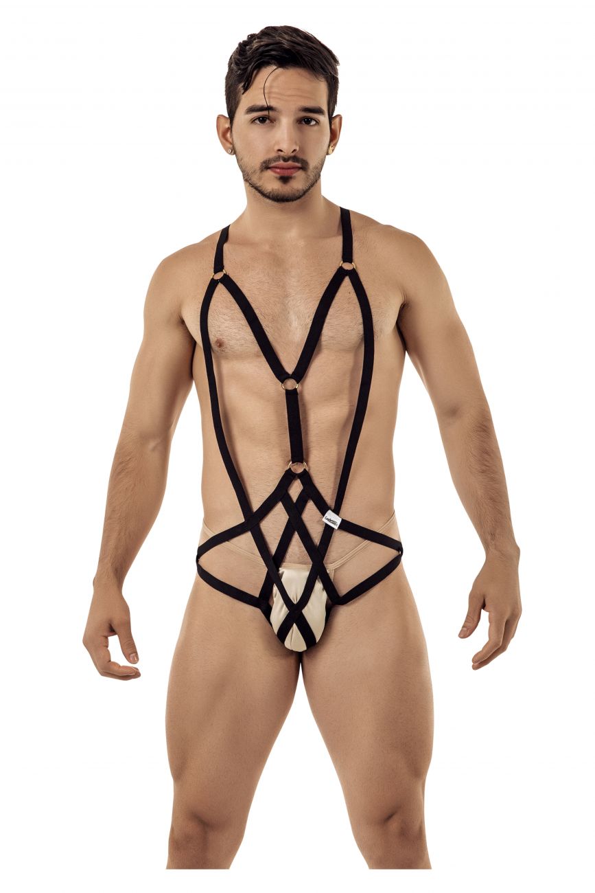 CandyMan 99396 Harness Bodysuit Black