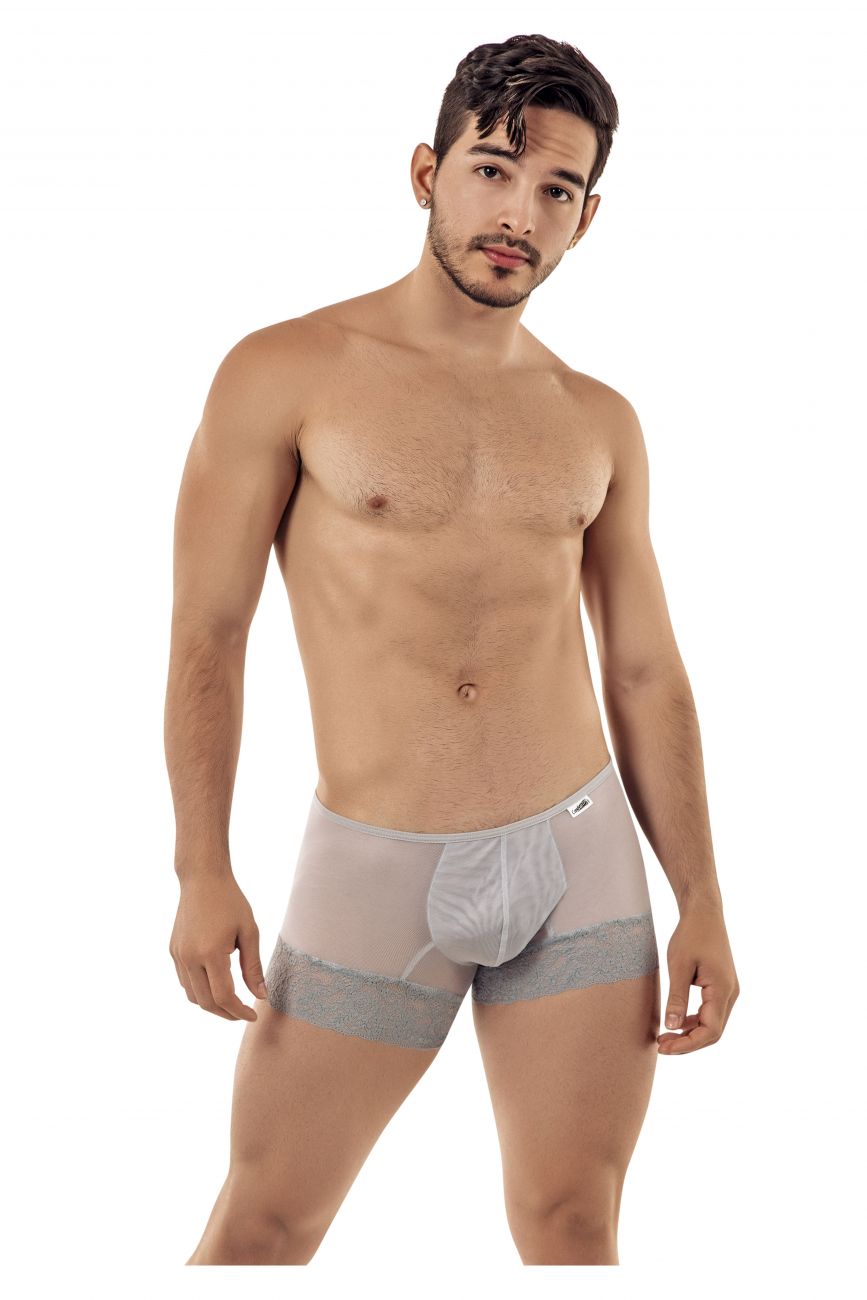 CandyMan 99407 Color Lace Boxer Trunks Gray