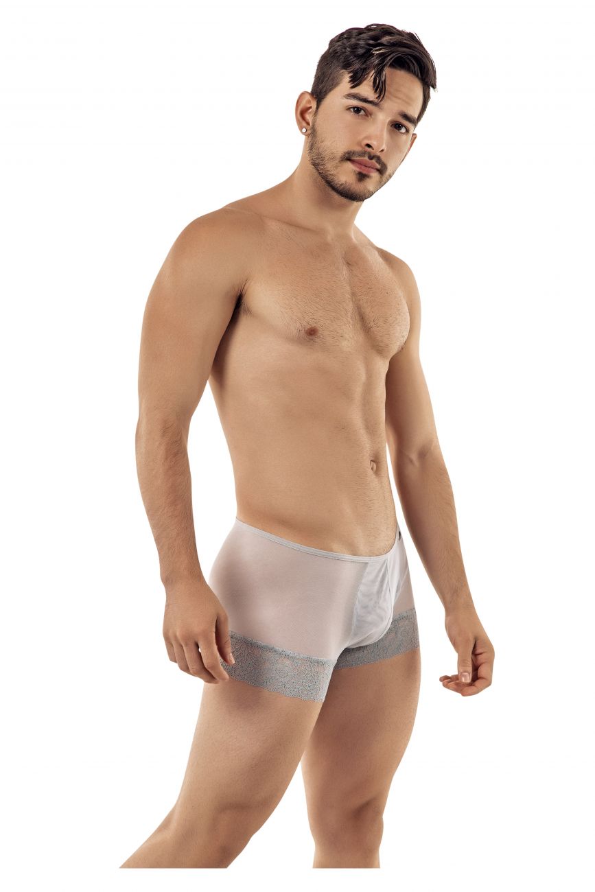 CandyMan 99407 Color Lace Boxer Trunks Gray