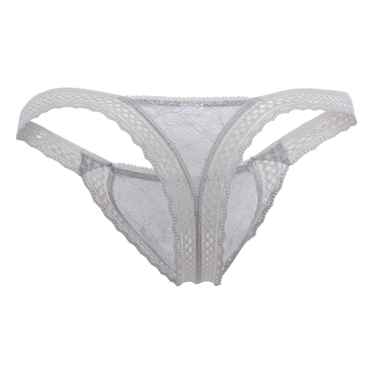 CandyMan 99420 Double Lace Thongs Gray