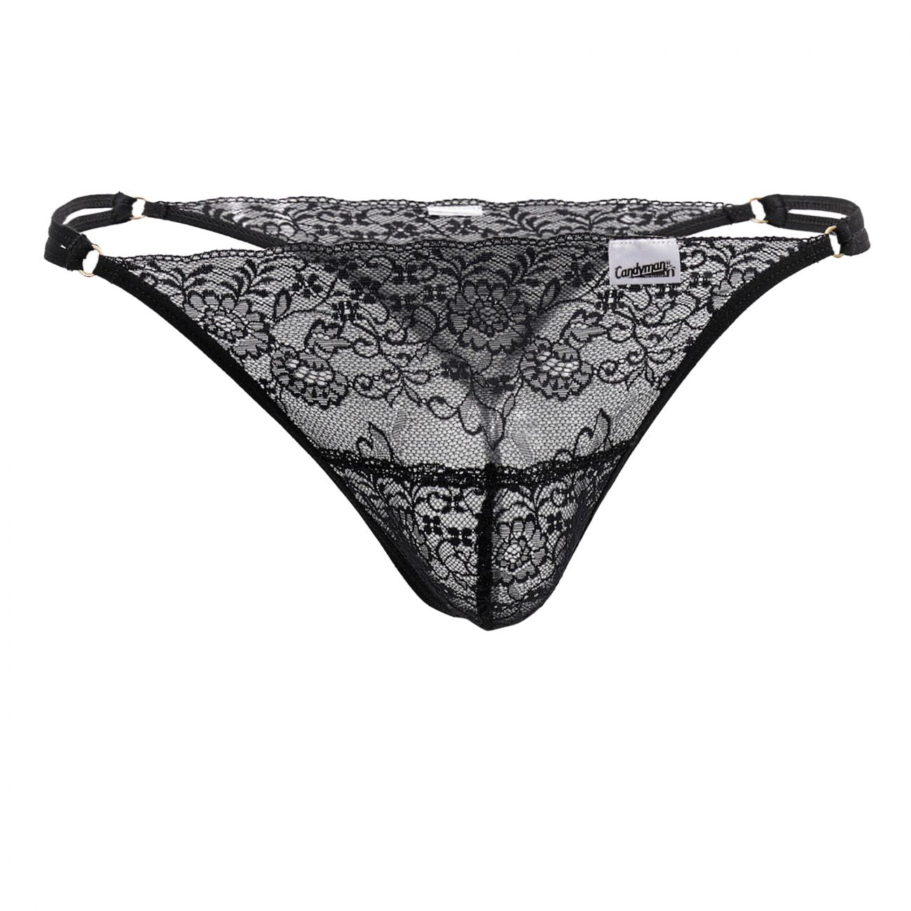 CandyMan 99421 Lace G-String Thongs Black