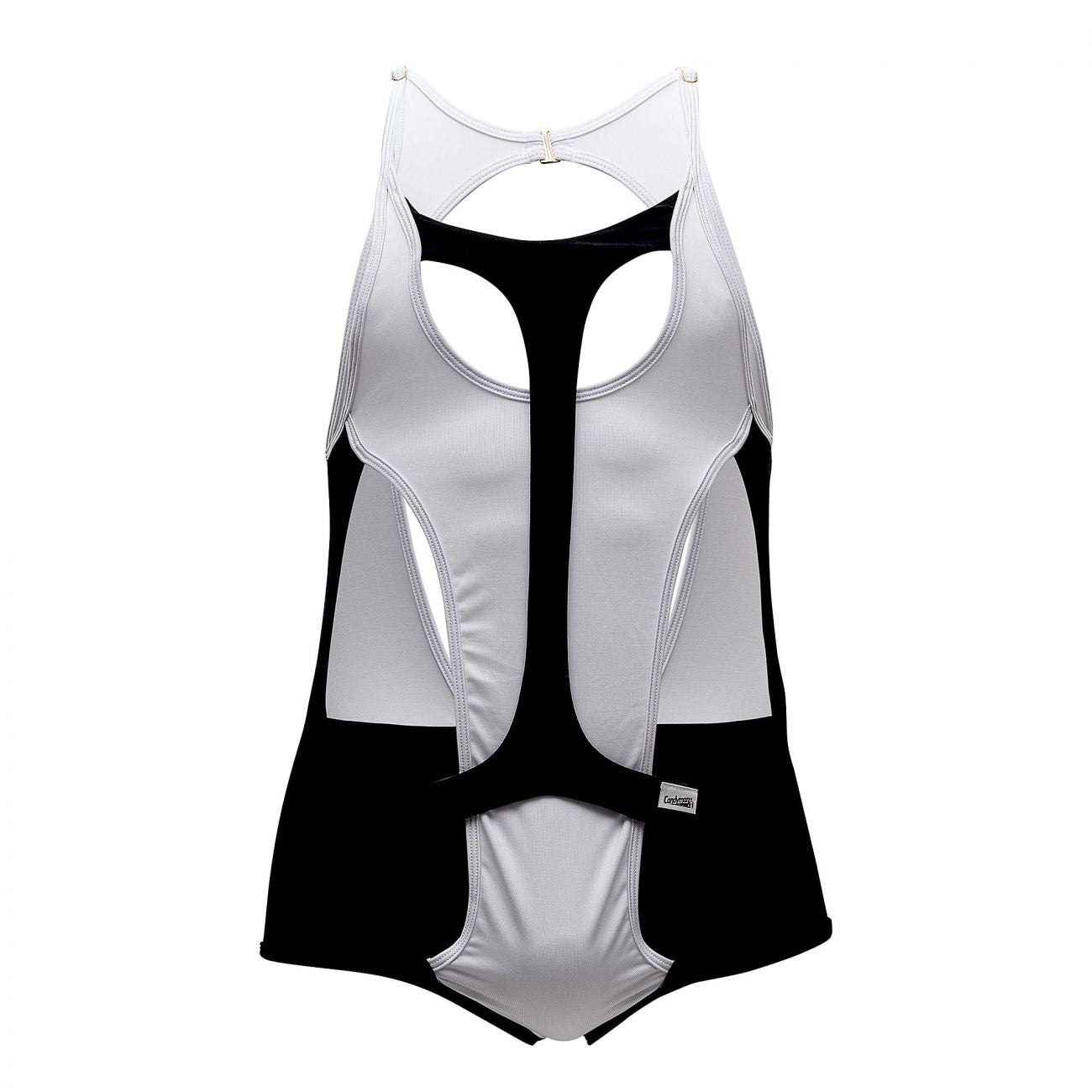 CandyMan 99432 Inside Out Bodysuit Black & White