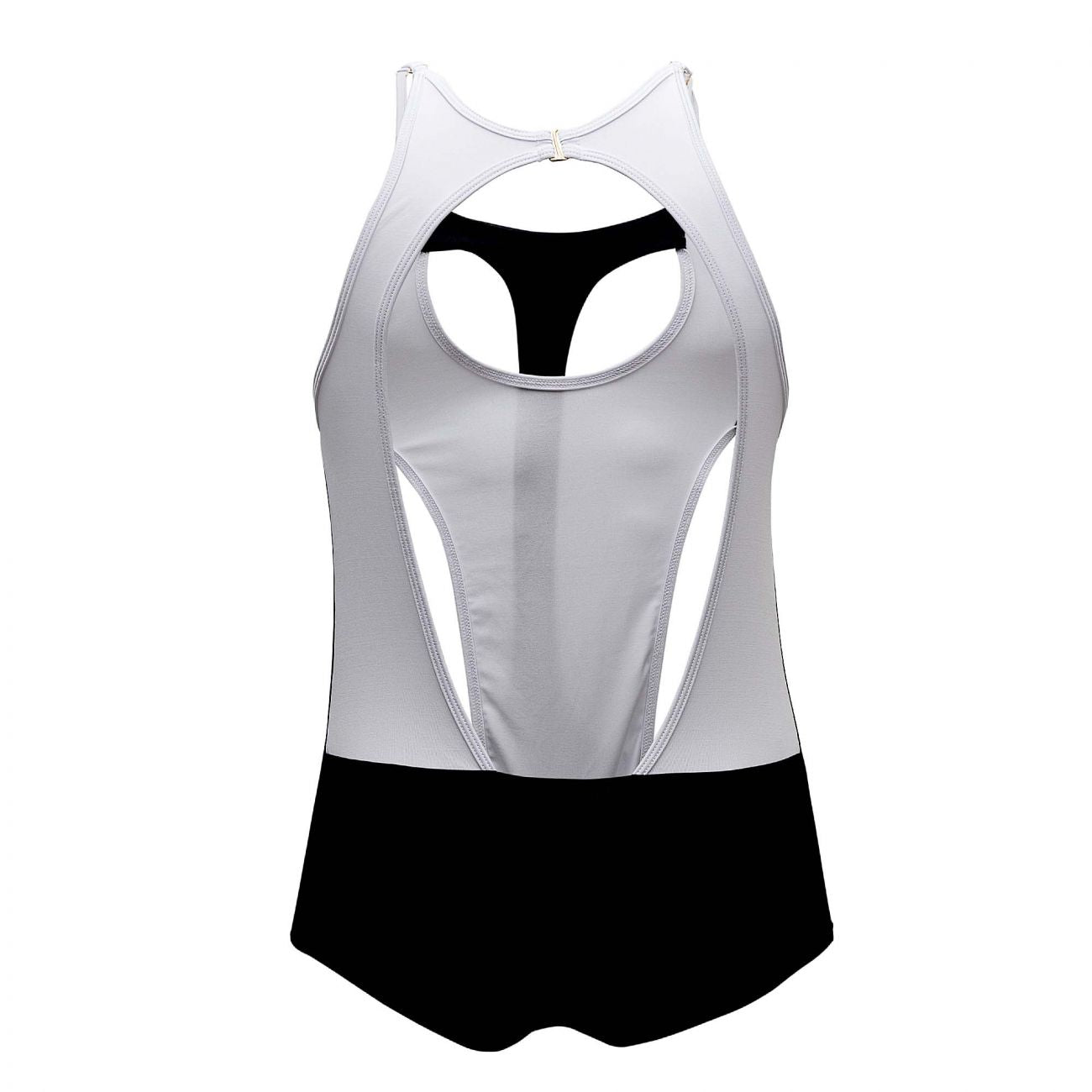 CandyMan 99432 Inside Out Bodysuit Black and White