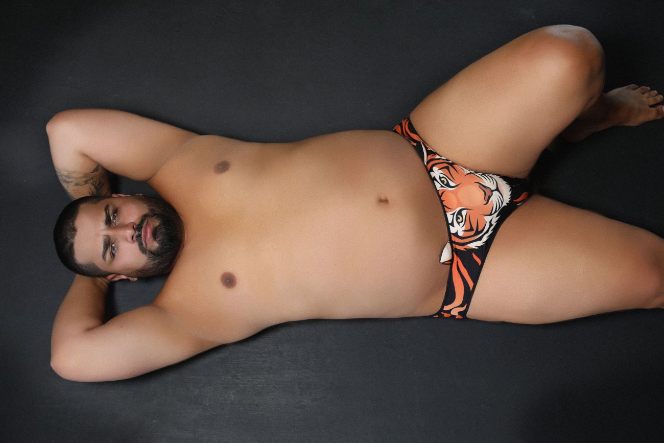 SALE - CandyMan 99458X Jockstrap Color Tiger Print Plus Sizes
