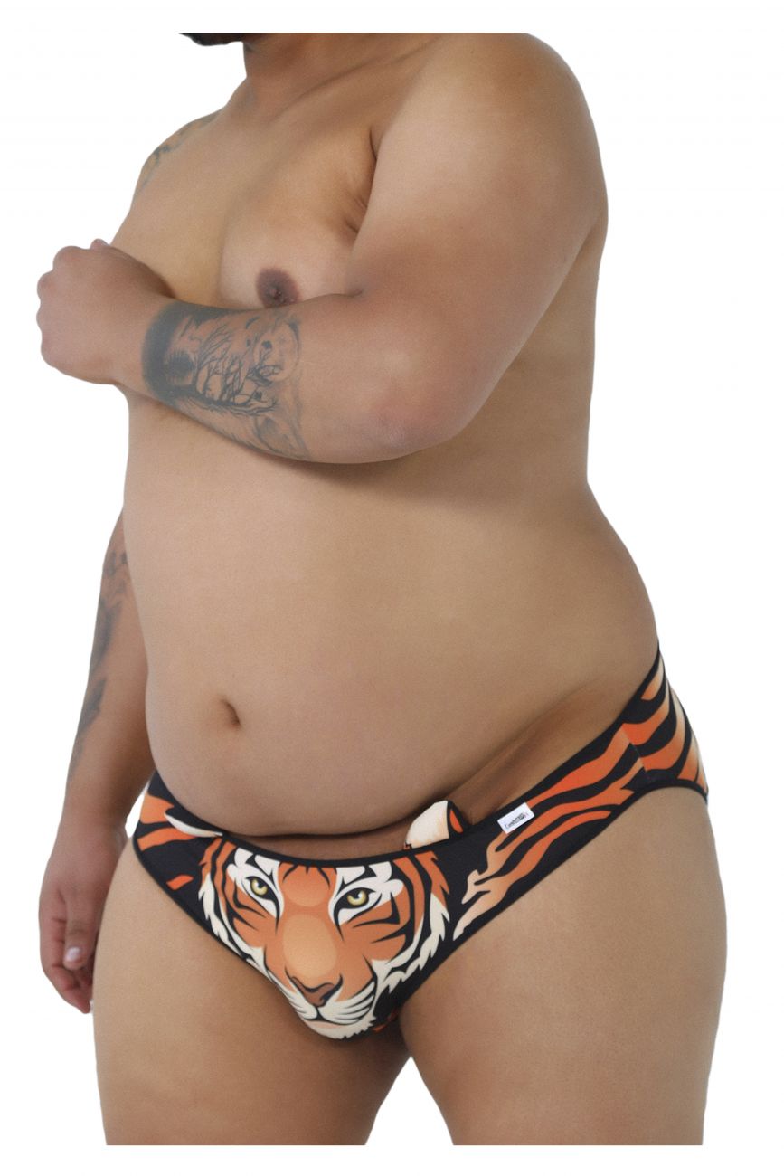 SALE - CandyMan 99458X Jockstrap Color Tiger Print Plus Sizes