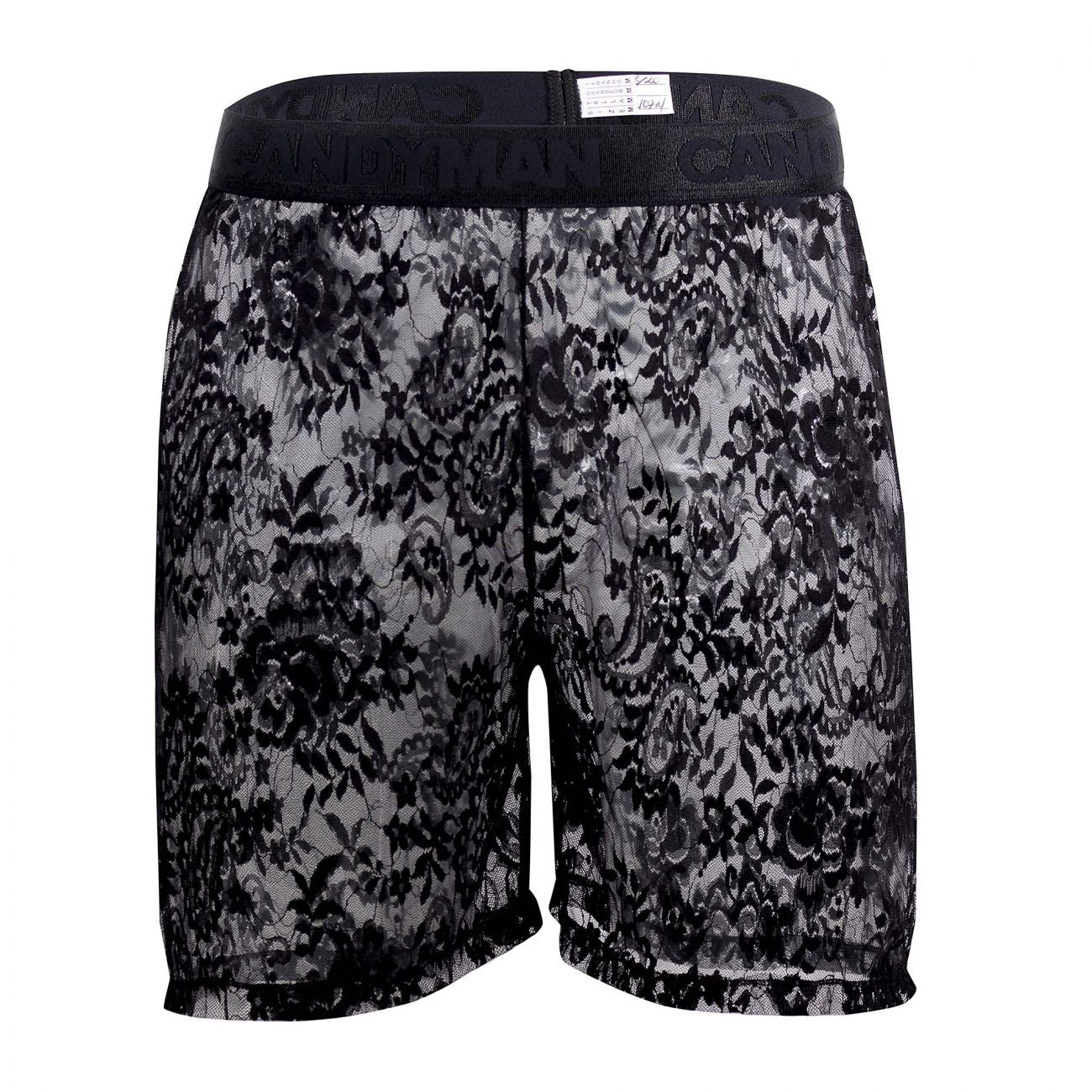 CandyMan 99464X Lace Shorts Black Plus Sizes