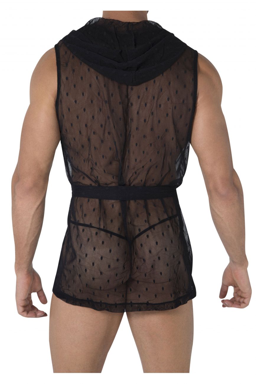 CandyMan 99480 Lace Hoodie Kimono Black